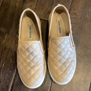 Steve Madden Flocked Quilted Leather Slip-Ons